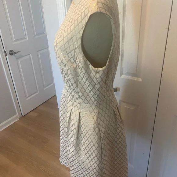 White House Black Market Cream A-Line Mini Dress - Picture 2 of 6